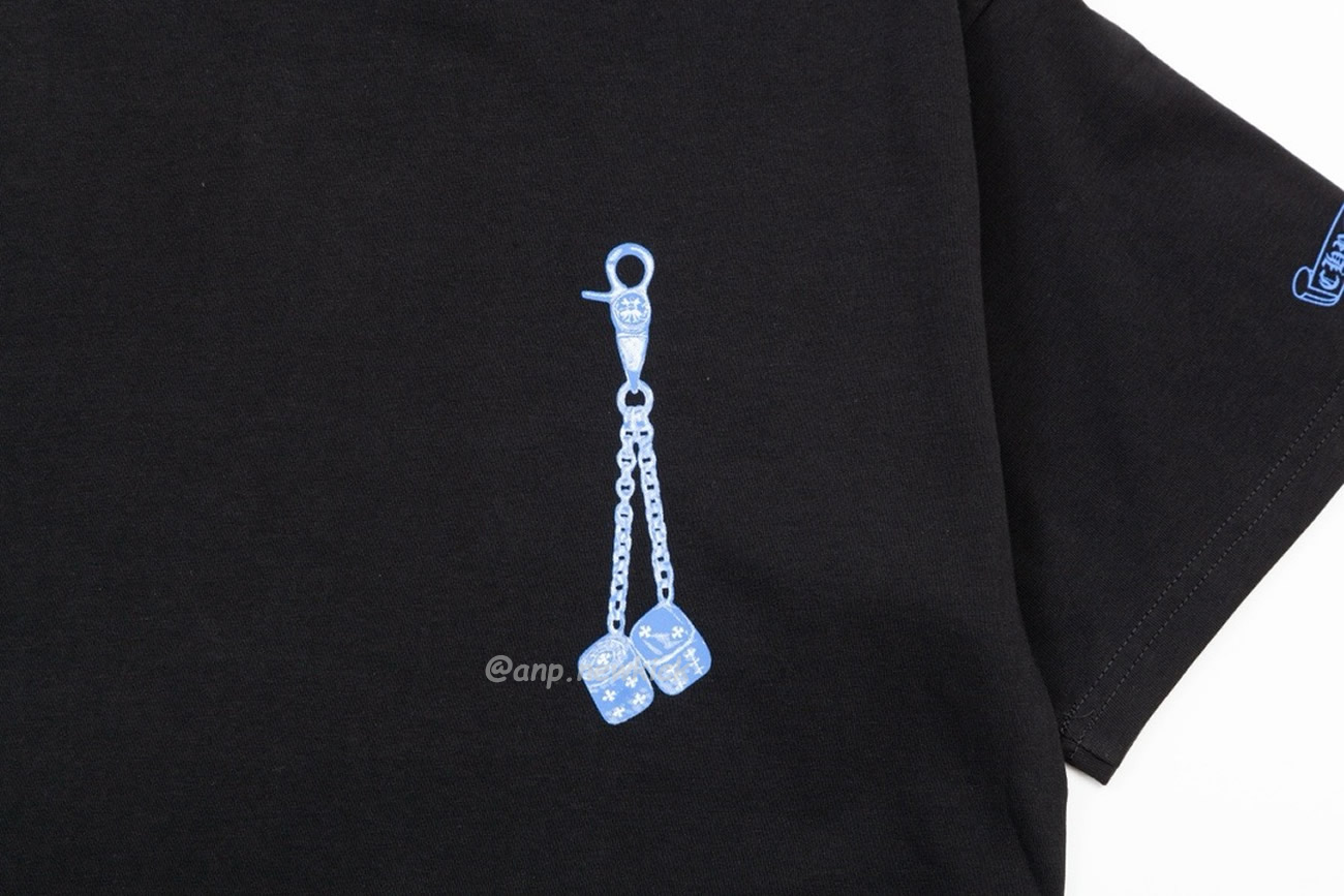 Chrome Hearts White Black Light Blue Dice T Shirt (2) - www.newkick.vip